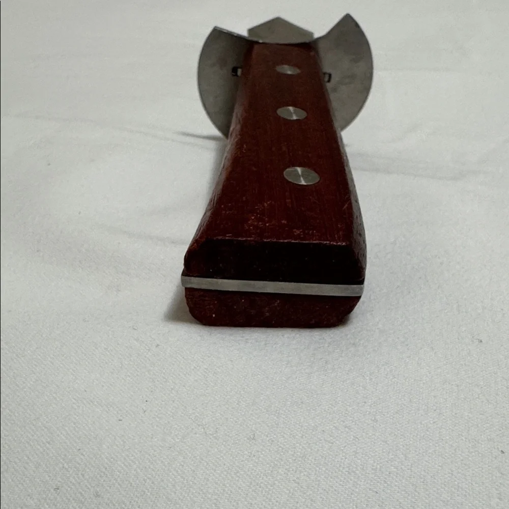 OYSTER DAGGER SHUCKER Mussels Clam KNIFE Full Tang Stainless Steel Brown Wood 7”